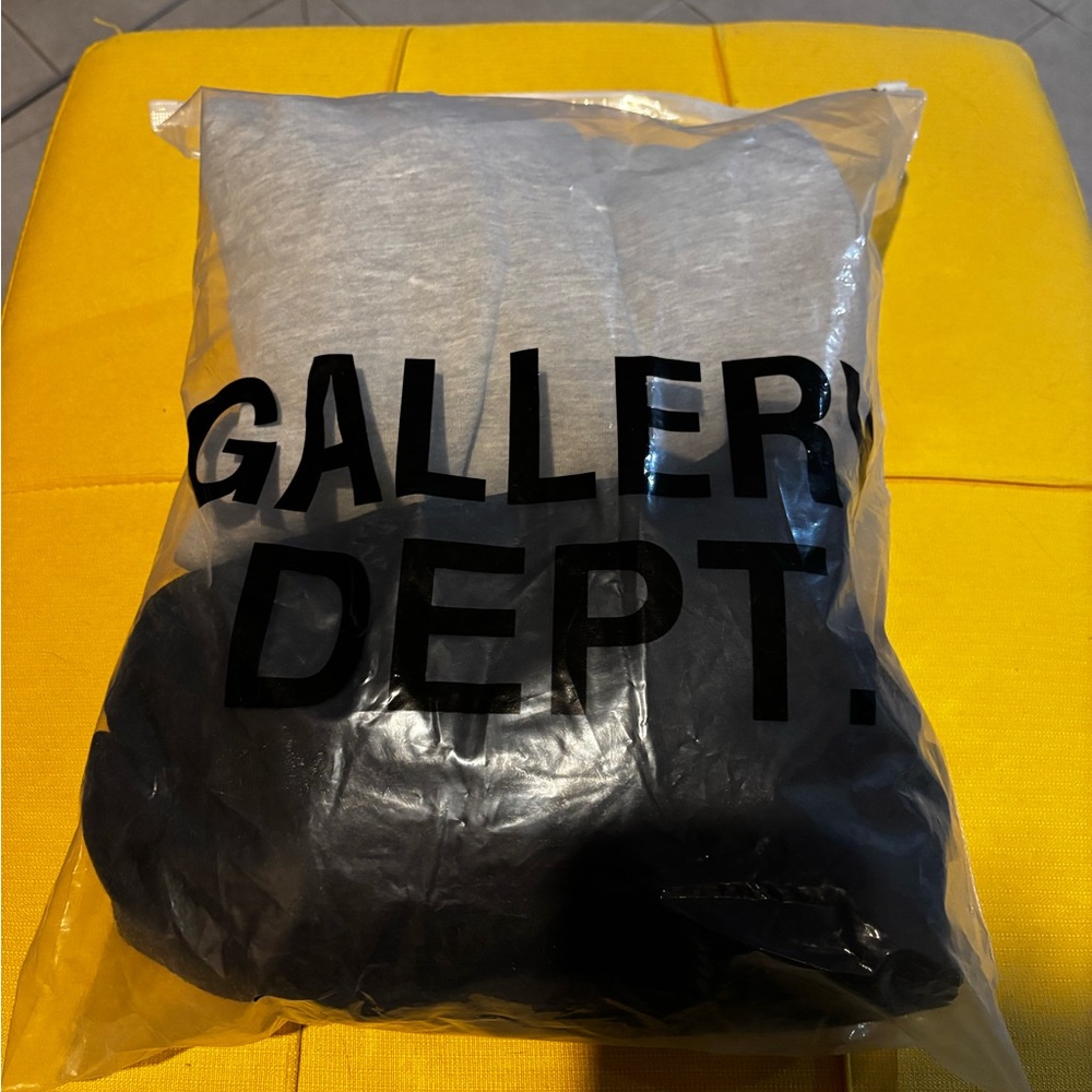 Gallery Dept. Gray and Black Hoodie